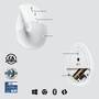 Logitech Lift Vertical Ergonomic Mouse for Business - Right-hand - Vertical design - Optical - RF Wireless + Bluetooth - 4000 DPI - White