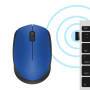 Logitech M171 Wireless Mouse - Ambidextrous - Optical - RF Wireless - 1000 DPI - Blue