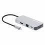 MANHATTAN USB-C 8-in-1-Dockingstation mit Power Delivery 100 W Typ C-Stecker auf HDMI 4K30Hz 3x USB-