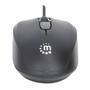 MANHATTAN Comfort II Optische USB-Maus USB-A drei Tasten plus Mausrad 1000 dpi für Links- und Rechts