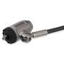 STARTECH.COM Keyed Cable Lock - Push-to-Lock Button - 2 m Steel Cable - Locking Cable for Laptop - C