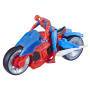 Hasbro Spiderman Web-Motorrad 10cm Fahrzeug und Figur