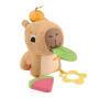Mattel Fisher-Price sensorisches Babyspielzeug Kuschel-Capybara Plüschtier mit Beißring und Rassel f