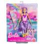 Mattel Barbie-Puppe Fantasie-Modeset mit Accessoires inklusive Meerjungfrauen-Schwanzflosse, Feenflü