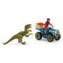 Schleich Dinosaurs         41466 Flucht auf Quad vor Velociraptor Schleich