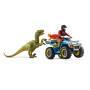 Schleich Dinosaurs         41466 Flucht auf Quad vor Velociraptor Schleich