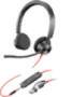 HP Poly Blackwire 3325 Stereo USB-C Headset +3,5mm Plug +USB-C/A Adapter (8X221AA)
