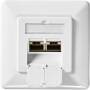 Nedis NETZWERK WANDDOSE  UP   2PORTS (CCGP89200IV       WS)