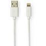Nedis Data- en cable Apple Lightning 8-pins M-USB A M 1m WH - Cable - Digital