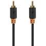 Nedis Digital-Audio-Kabel| RCA|| Vergoldet| 2.00 m| rund| PVC| Anthrazit| - Cable - Audio/Multimedia