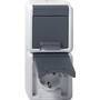 Gira SCHUKO 2F SENKR. KD WG AP GRAU (478030 WG-AP)