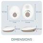 Alecto Babyfoon Full Eco DECT, weiß/taupe
