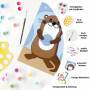 Ravensburger CreArt 20291 - Fröhlicher Otter - Malen nach Zahlen für Kinder ab 7 Jahre