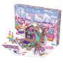 Mattel Adventskalender-Spielset mit Polly Pocket-Puppe, DIY-Lebkuchenhaus mit Puppenhausmöbeln und 2