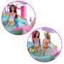 Mattel Barbie Traumpool Spielset mit Rutsche und schäumendem Whirlpool sowie über 20 Zubehörteilen w