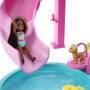 Mattel Barbie Traumpool Spielset mit Rutsche und schäumendem Whirlpool sowie über 20 Zubehörteilen w