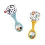 Mattel Fisher-Price Babys Rumba-Rasseln Spielzeug, 2er-Set für Babys ab 3 Monaten, kontrastreiches D