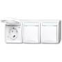 BUSCH JAEGER 2300/3 EBW-54 - CEE 7/3 - 2P+E - White - IP44 - 250 V - 16 A