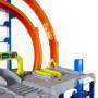Mattel Hot Wheels City Mega-Parkgarage-Spielset mit 1 Die-Cast-Spielzeugauto und 1 Spielzeug-Hubschr