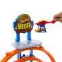 Mattel Hot Wheels City Mega-Parkgarage-Spielset mit 1 Die-Cast-Spielzeugauto und 1 Spielzeug-Hubschr