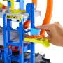 Mattel Hot Wheels City Mega-Parkgarage-Spielset mit 1 Die-Cast-Spielzeugauto und 1 Spielzeug-Hubschr