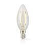 Nedis LED-Filament-Lampe E14 / Kerze / 2.2 W / 470 lm / 2700 K / Warmweiss / Retro Style / 1 Stück / Klar