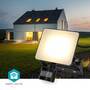 Nedis Smartlife-Außenleuchte / Bewegungssensor / 1620 lm / Wi-Fi / 20 W / Warm bis kühlen weiß / 3000 - 6500 K / Aluminium / Android™ / IOS