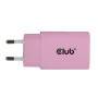 Club 3D Club3D Lifestyle Ladegerät USB-C 30Watt, 2Stk  pink retail (CAC-3021)