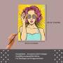 Ravensburger CreArt - Malen nach Zahlen 25857 - PopArt Collection: Lady in Pink  - ab 14 Jahren - Ma