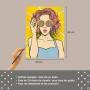 Ravensburger CreArt - Malen nach Zahlen 25857 - PopArt Collection: Lady in Pink  - ab 14 Jahren - Ma