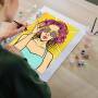 Ravensburger CreArt - Malen nach Zahlen 25857 - PopArt Collection: Lady in Pink  - ab 14 Jahren - Ma