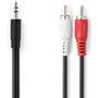Nedis Stereo-Audiokabel 3.5 mm Stecker / 2x RCA Stecker 1 m schwarz