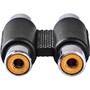 Nedis Stereo-Audio-Adapter| 2x Cinch Buchse|| Vernickelt| Gerade| ABS
