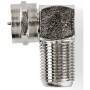 Nedis Satelliten- und Antennenadapter| F Stecker| Buchse| Vernickelt| 75 Ohm| 90°