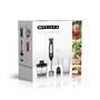 MELISSA Stabmixer-Set / 600 W / 2 Geschwindigkeiten / Variable Geschwindigkeitseinstellung / Mini-Zerkleinerer / Schneebesen / Edelstahlschaft und -klingen / Edelstahl / Schwarz