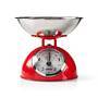 MELISSA Retro-Küchenwaage / Analog / Metallgehäuse / Abnehmbare Schale / Max. 5kg / 25-Gramm-Schritte / Rot