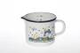 KARL KRÜGER Milchtopf Gänseglück mit Ausguss 1,5 l Ø14cm emailliert