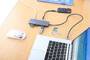 MANHATTAN USB-C PD 4K Dockingstation USB C-Stecker auf HDMI 4K60Hz 3x USB-A USB-C 5Gbit/s USB-C PD 1