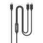MANHATTAN Dual USB-C Ladekabel 100 W 2 m schwarz (355810)