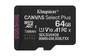 KINGSTON 64GB microSDXC Canvas Select Plus Gen3 100MB/s A1 Card + Adapter (SDCS3/64GB)