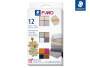 STAEDTLER Modelliermasse "Fimo effect" Boho 12er Kartonetui
