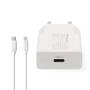 Nedis Netzladegerät / 20 W / GaN / PD3.0 / Schnellladefunktion / 1.67 A / 2.22 A / 3.0 A / Anzahl der Ausgänge: 1 / USB-C™ / Lightning 8-Pin (Lose) Kabel / 1.00 m / Automatische Spannungswahl / Weiss