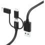 HAMA USB-A/MIC-USB USB-C 1 5M SW (USB-KABEL)