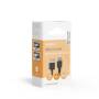 Nedis USB-Kabel / USB 2.0 / USB-A Stecker / USB-A Buchse / 480 Mbps / Vernickelt / 0.20 m / Rund / PVC / Schwarz / Box