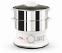 TEFAL VC1451 - 2 basket(s) - Stainless steel,White - Countertop - Buttons,Rotary - Front - Glass