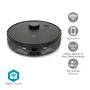 Nedis SmartLife Roboter-Staubsauger / Navigationsmethode: Laser-Navigation / Wi-Fi / Kapazität Auffangbehälter: 0.59 l / Automatisches Laden / Maximale Betriebszeit: 1.75 Std / Schwarz / Android™ / IOS