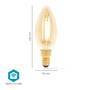 Nedis Smartlife LED Filament Lampe| WLAN| E14| 470 lm| 4.9 W| Warmweiss| 1800 - 3000