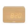 Nedis Digital-Schreibtisch-Wecker / LED / Backlight / Snooze-Funktion / Datumsanzeige / Raumtemperatut / Holz