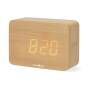 Nedis Digital-Schreibtisch-Wecker / LED / Backlight / Snooze-Funktion / Datumsanzeige / Raumtemperatut / Holz