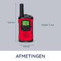 Alecto Walkie-Talkie Set / 2 Handsets / Bis zu 7 km / Frequenzkanäle: 8 / PTT / VOX / 24 h Standby / Kopfhörerausgang / Eingebaute Taschenlampe / Rot